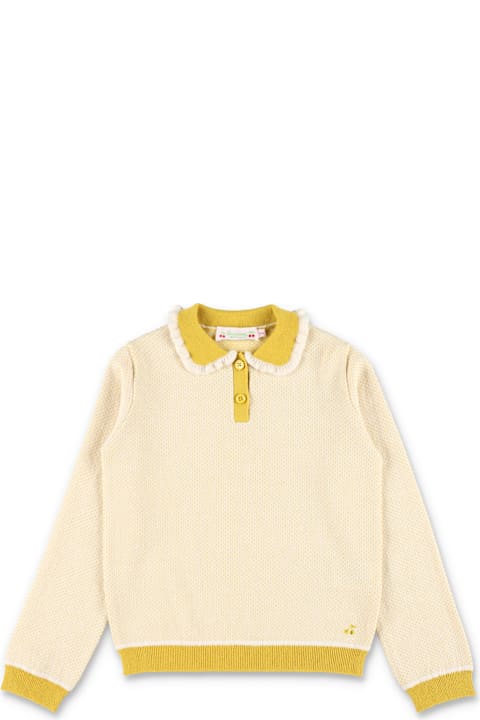 Homeware Bonpoint Bonpoint Jrynja Girls Sweater With Gathered Collar
