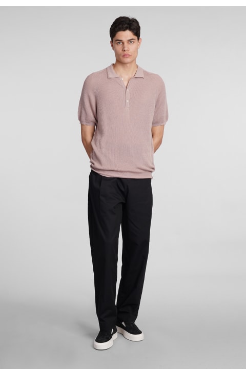 Laneus Topwear for Men Laneus Polo In Rose-pink Cotton