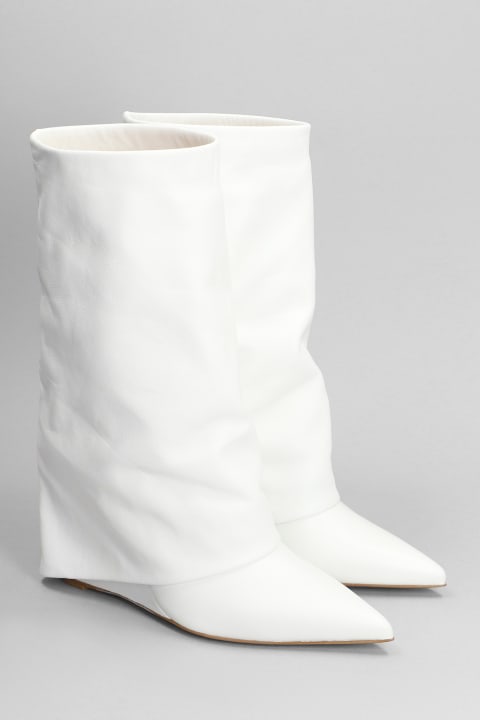 The Seller Shoes for Women The Seller Ankle Boots Inside Wedge In White Leather