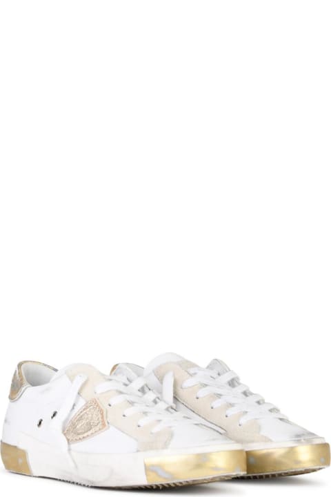 Shoes for Women Philippe Model 'prsx' White Leather Blend Sneakers