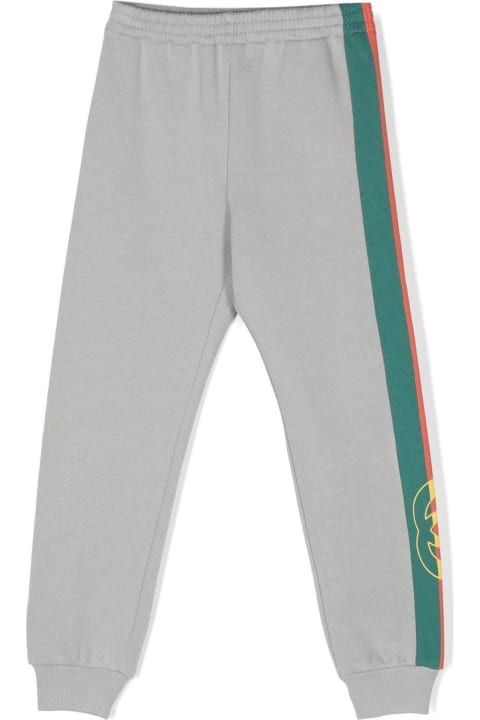 Gucci Bottoms for Boys Gucci Grey Cotton Track Pants
