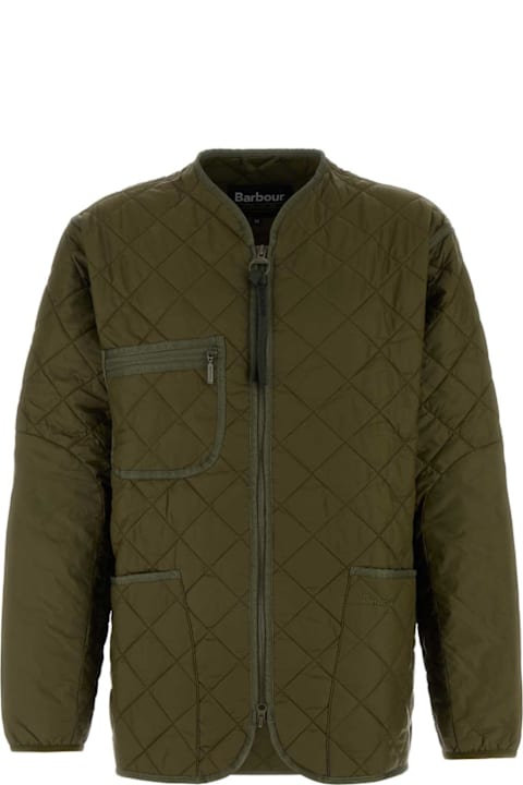 Barbour for Men Barbour Army Green Nylon Liddesdale Jacket