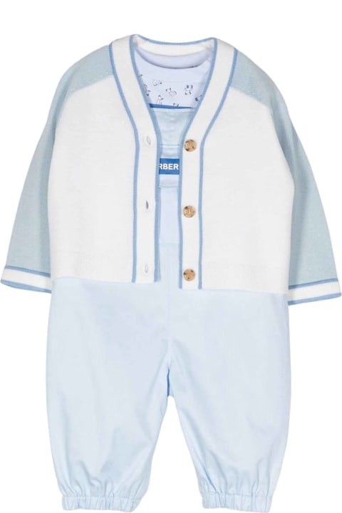 Burberry Bodysuits & Sets for Baby Boys Burberry Blue Set Baby Boy
