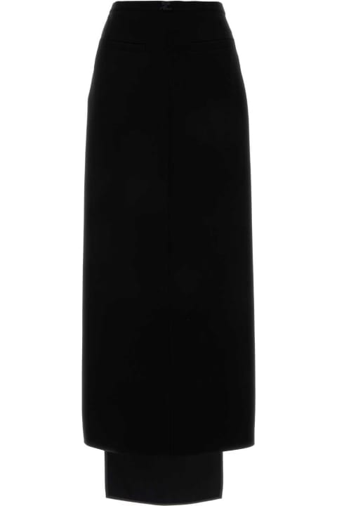 Courrèges for Women Courrèges Black Crepe Heritage Tech Skirt
