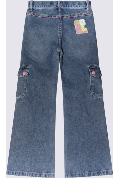 Billieblush Bottoms for Girls Billieblush Blue Cotton Cargo Jeans
