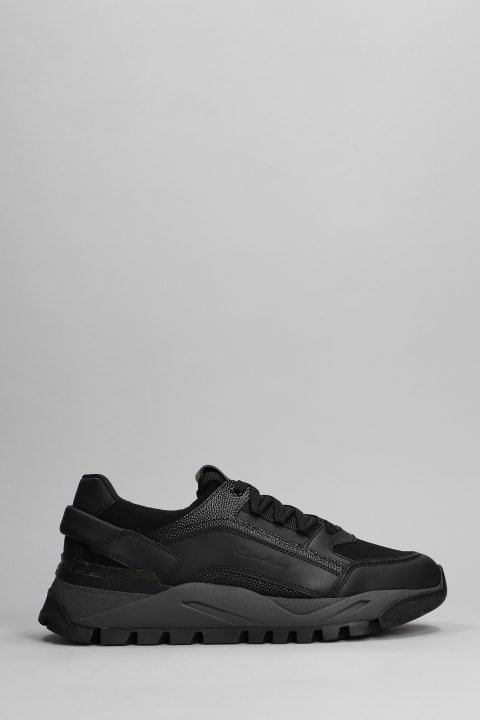 Gurwo Sneakers In Black Leather