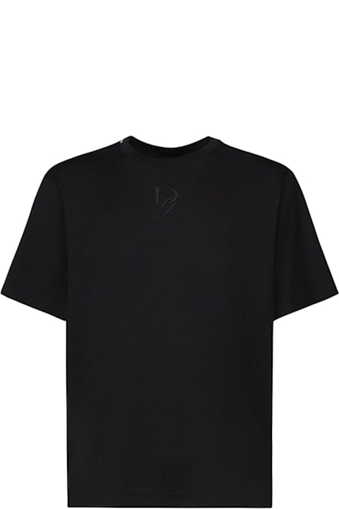 Topwear for Men Dolce & Gabbana Logo Embroidered Crewneck T-shirt