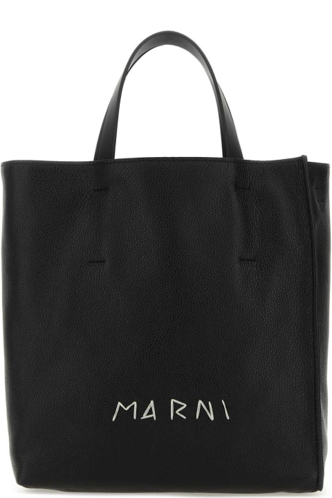 Marni for Women Marni Black Leather Small Museo Handbag