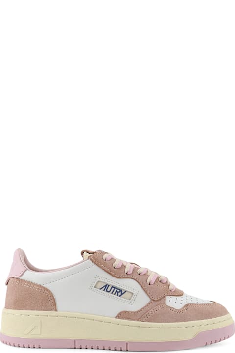 Autry Medalist Low Leather And Suede Sneakers