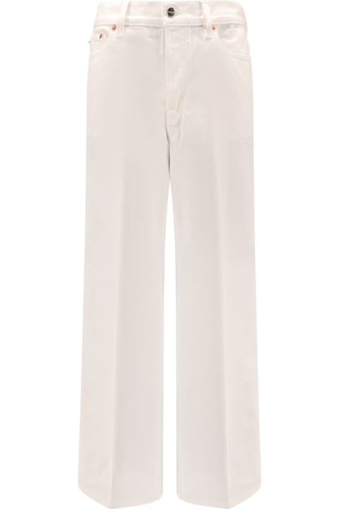 Gucci for Women Gucci White Denim Trouser With Gucci Rosso Ancora Tag