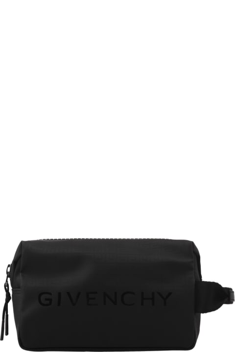 メンズ Givenchyのバッグ Givenchy G-zip Beauty Case In Black 4g Nylon