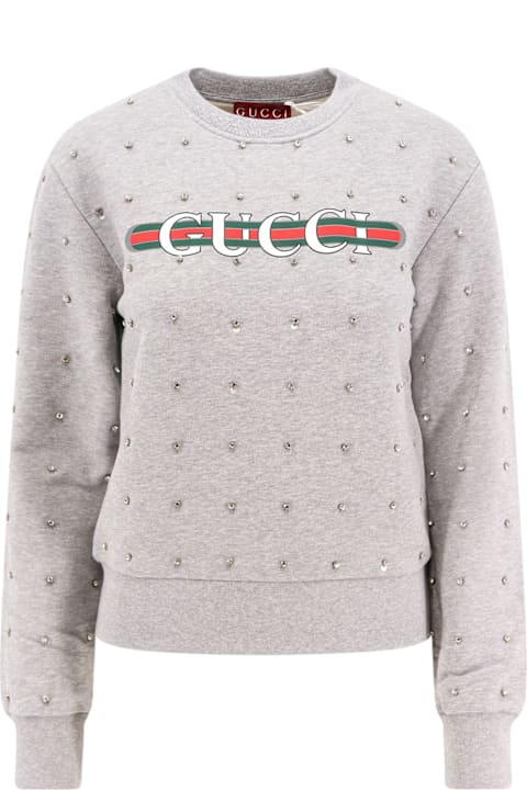Fashion for Women Gucci Cotton Sweatshirt With All-over Rhinestones