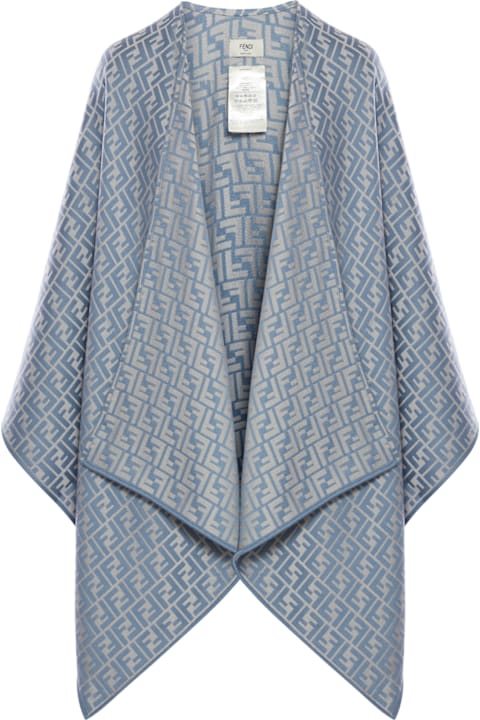 Fendi Coats & Jackets for Women Fendi Wool And Silk Poncho