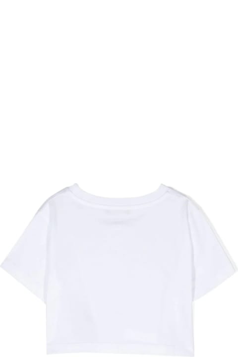 Balmain T-Shirts & Polo Shirts for Girls Balmain Crop T-shirt With Pink Glitter Logo