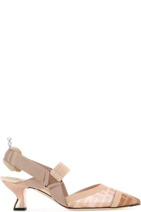 Fendi Multicolor Mesh And Fabric Colibrã¬ Pumps