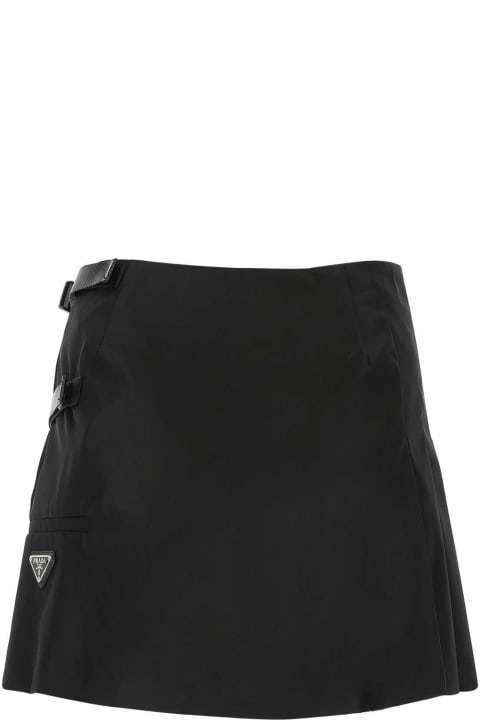 Skirts for Women Prada Black Nylon Mini Skirt