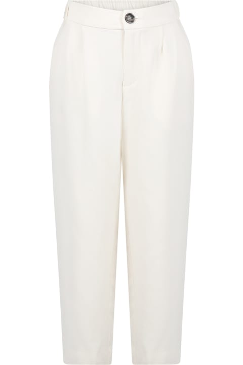 Douuod for Kids Douuod White Trousers For Girl