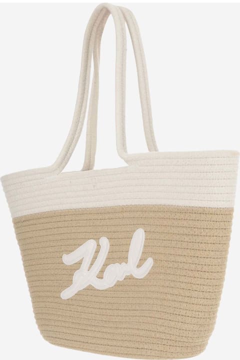 ウィメンズ Karl Lagerfeldのトートバッグ Karl Lagerfeld Fabric Tote Bag With Logo