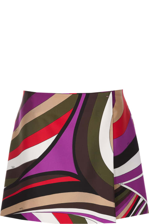 ウィメンズ新着アイテム Pucci Marmo Print Silk Skirt