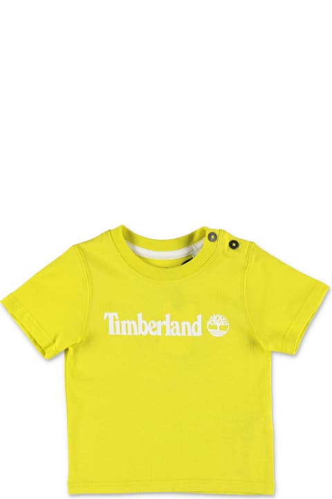 T-shirt Giallo Fluo In Jersey Di Cotone Baby Boy