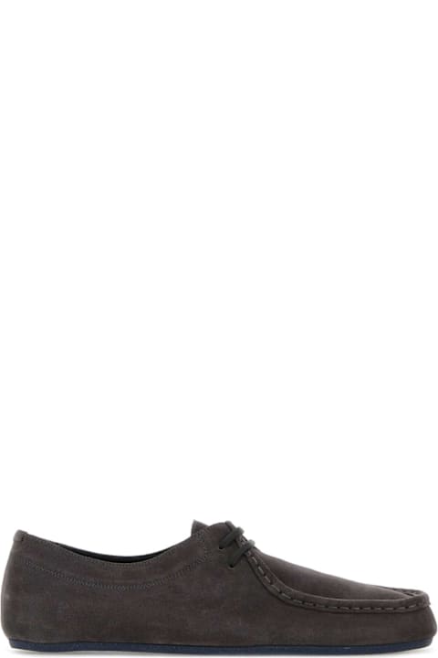 Jil Sander Dark Grey Suede Lace-up Shoes