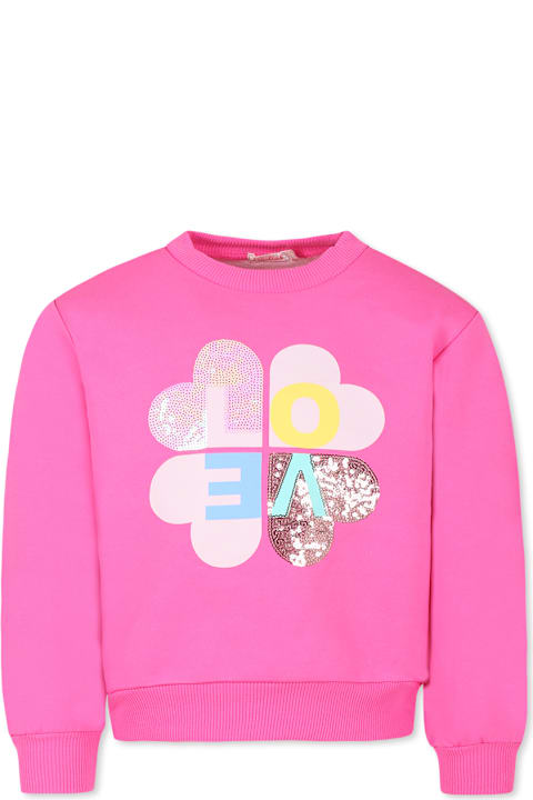 Homeware Billieblush Fuchsia Sweatshirt Pour Fille Avec Writing
