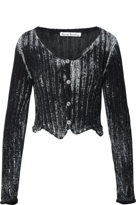 Sweaters for Women Acne Studios Black Cotton Blend Cardigan