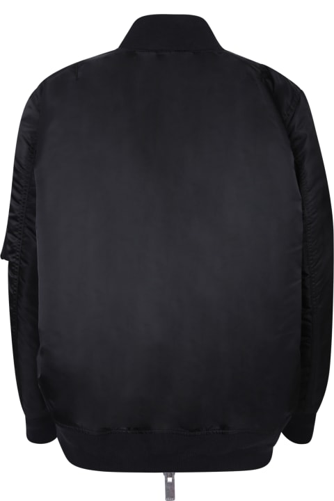Sacai for Women Sacai Detachable Sleeve Black Bomber Jacket