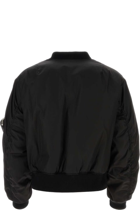 Prada Coats & Jackets for Men Prada Black Re-nylon Padded Bomber Jacket
