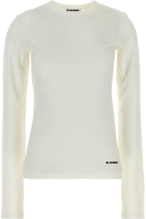 Jil Sander Topwear for Women Jil Sander White Cotton T-shirt