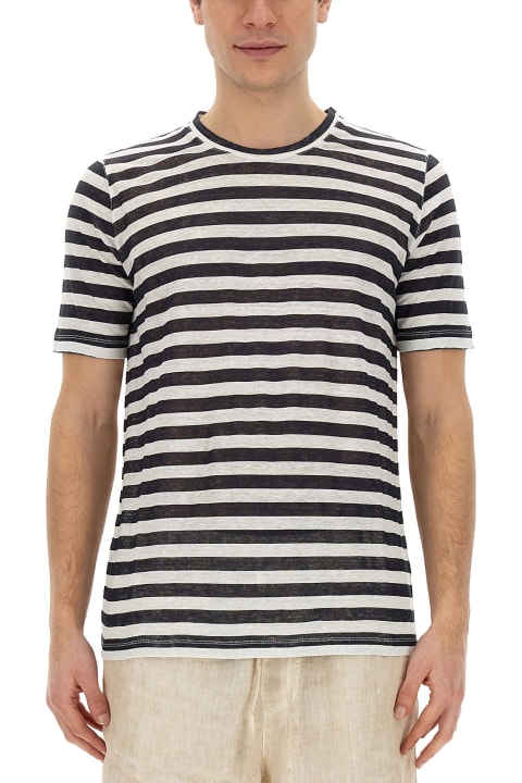 120% Lino Clothing for Men 120% Lino Striped T-shirt