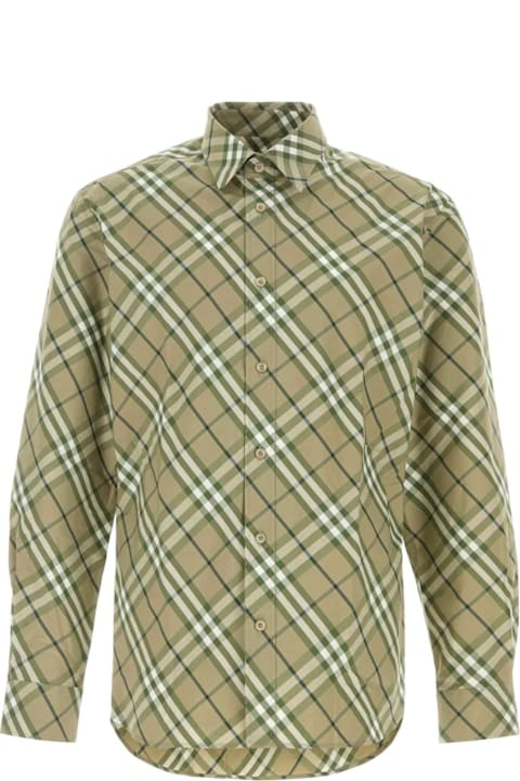 Burberry قمصان لـ القسم الرجالي Burberry Embroidered Poplin Shirt