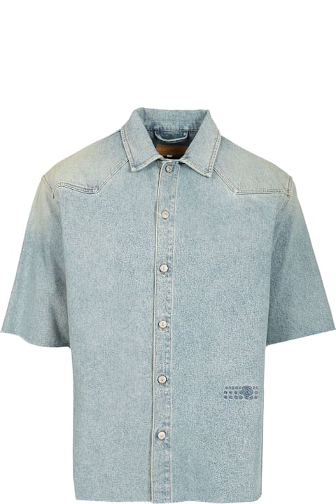 Coats & Jackets for Men MM6 Maison Margiela Short Sleeve Denim Shirt