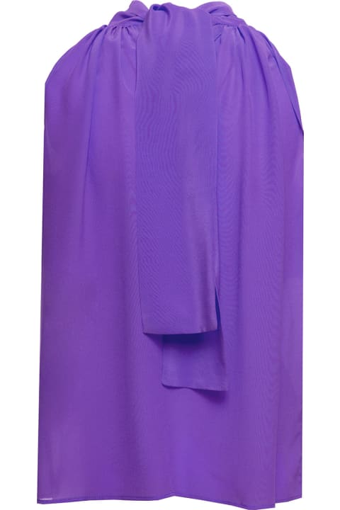 Woman's Purple Silk Top