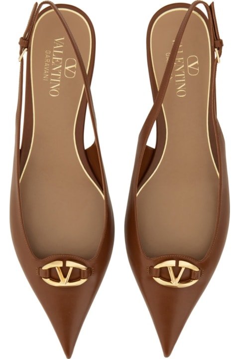 Flat Shoes for Women Valentino Garavani Ballerina Slingback Vlogo