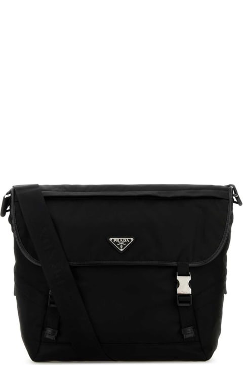 メンズ Pradaのバッグ Prada Black Re-nylon Crossbody Bag