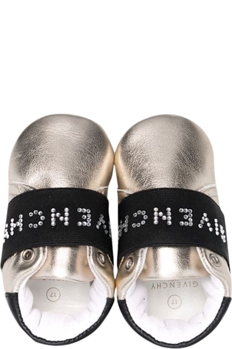 Givenchy Shoes for Baby Girls Givenchy Gold Cow Leather Slippers