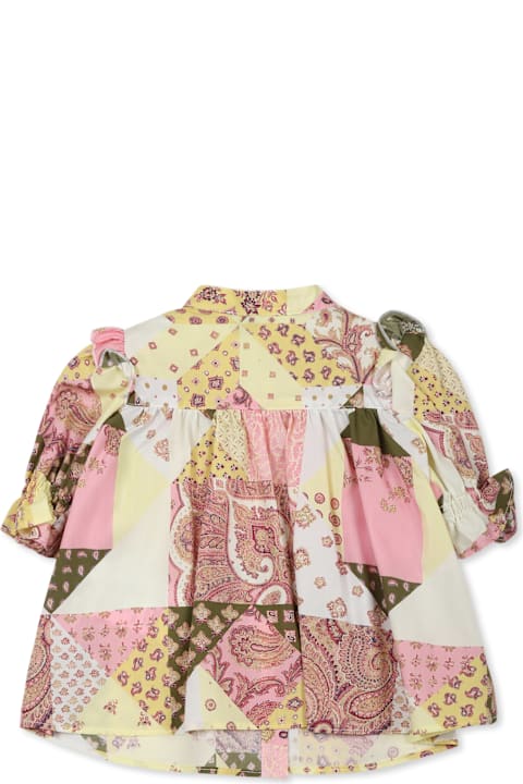 Homeware Etro Multicolor Shirt For Baby Girl With Paisley Patchwork Print