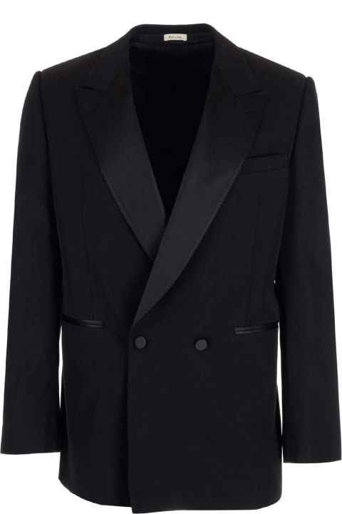 Alexander McQueen Coats & Jackets for Men Alexander McQueen Double-breasted Tuxedo Blazer