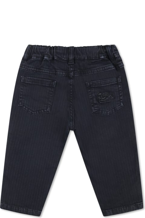Etro Clothing for Baby Boys Etro Blue Trousers For Boy With Pegaso And Logo
