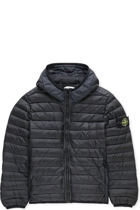 Coats & Jackets for Boys Stone Island Junior Quilted Down Jacket With Logo