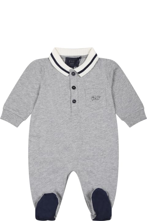 أدوات منزلية Fay Grey Set For Baby Boy With Logo