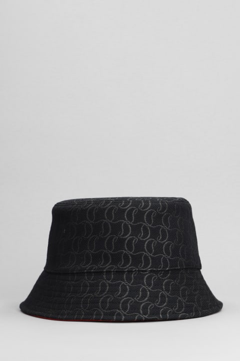 Christian Louboutin Hats for Men Christian Louboutin Bobino Hats In Black Cotton