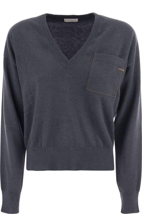 Brunello Cucinelli Clothing for Women Brunello Cucinelli Cashmere Sweater With Pocket