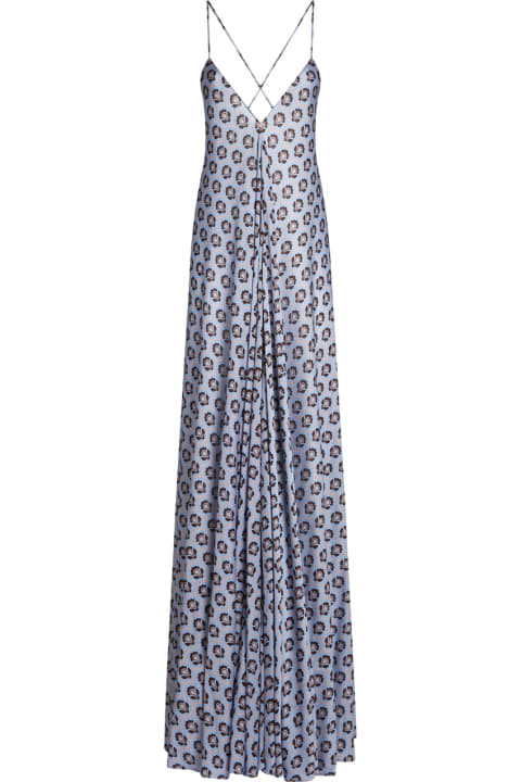Etro for Women Etro Blue Long Dress With Aurea Motif