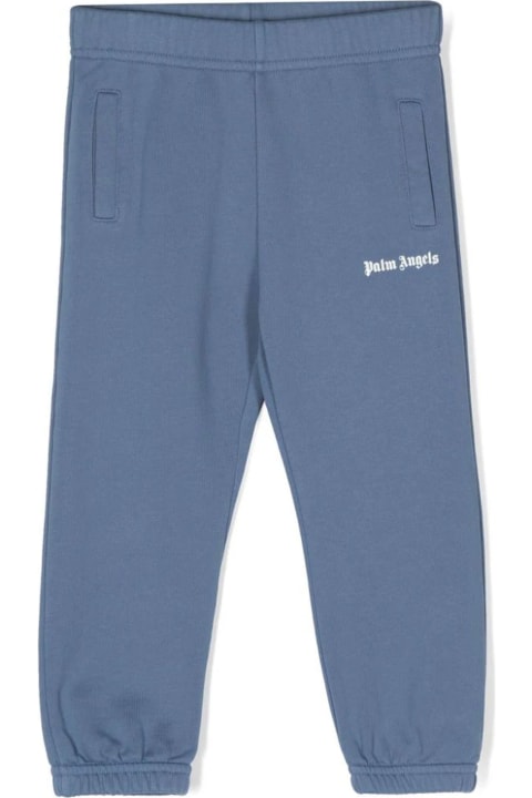 Bottoms for Baby Boys Palm Angels Palm Angels Trousers Blue