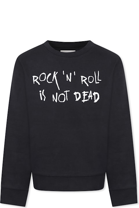 ボーイズ Zadig & Voltaireのニットウェア＆スウェットシャツ Zadig & Voltaire Black Sweatshirt For Kids With Writing