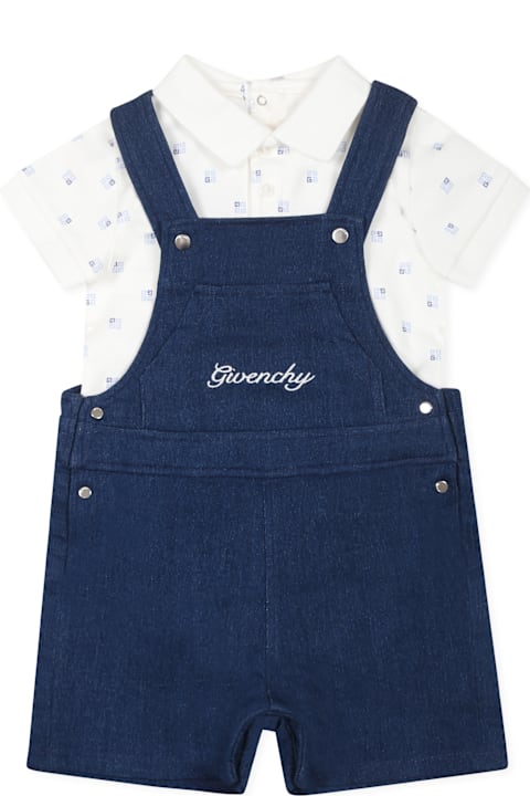 Fashion for Baby Girls Givenchy Denim Suit For Baby Boy With Logo