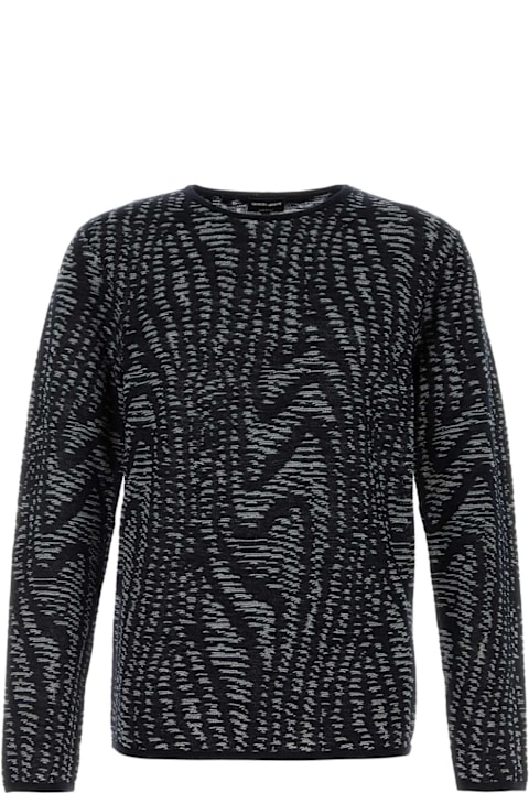 Giorgio Armani لـ Kids Giorgio Armani Embroidered Jacquard Sweater