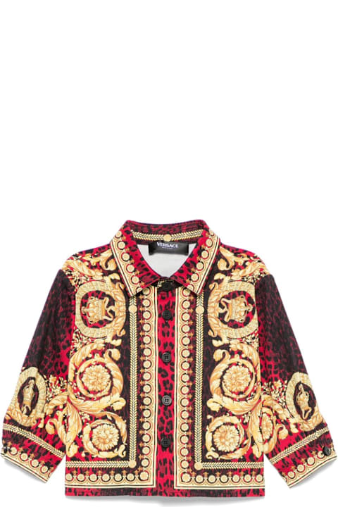 Versace Shirts for Baby Girls Versace Red/gold Shirt Baby Girl